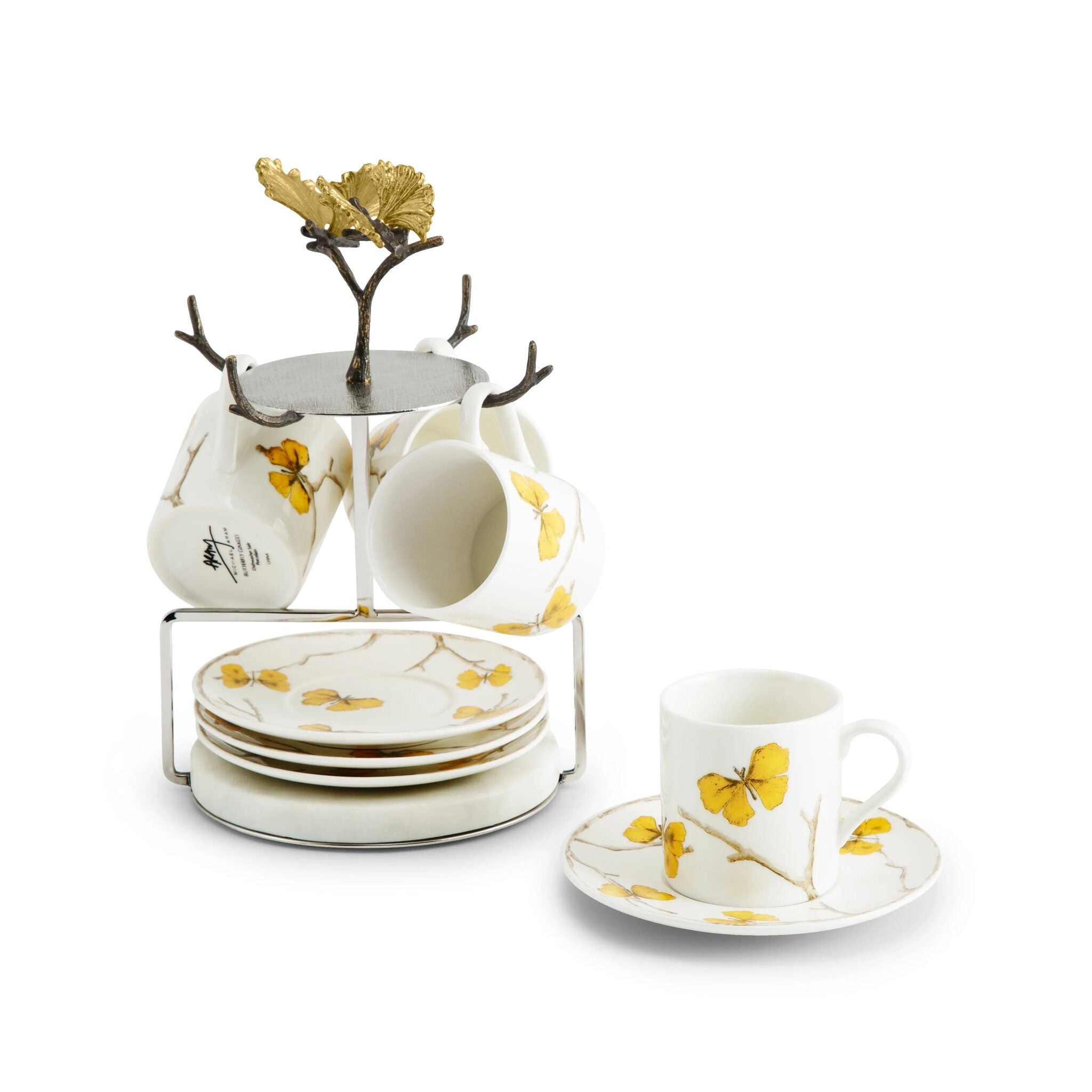 Michael Aram Butterfly Ginkgo Gold Demitasse Demitasse Cup — Set
