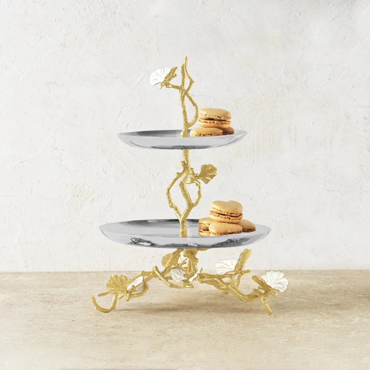 Michael Aram Butterfly Ginkgo Gold Two Tier Etagere Cake Stand, alternate view