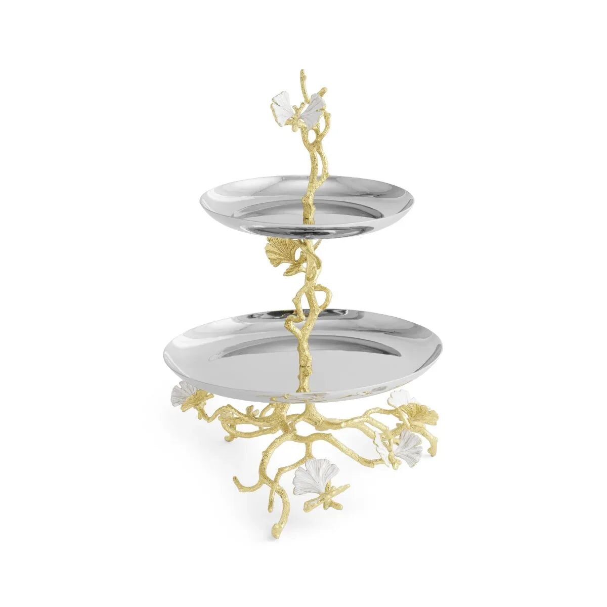 Michael Aram Butterfly Ginkgo Gold Two Tier Etagere Cake Stand, alternate view