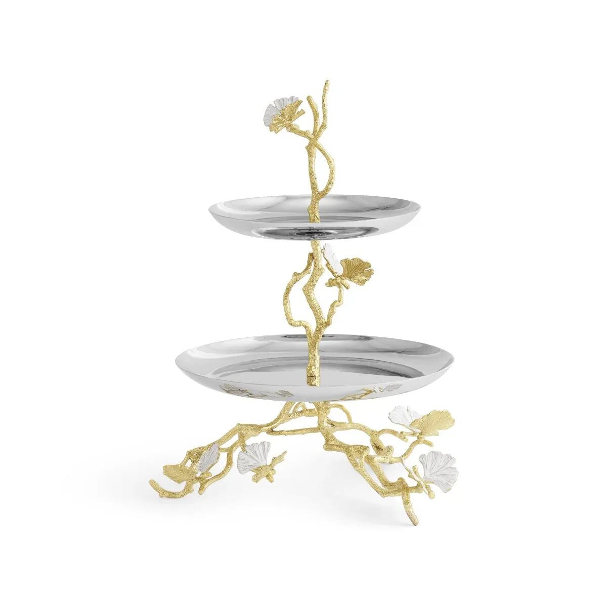 Michael Aram Butterfly Ginkgo Gold Two Tier Etagere Cake Stand, alternate view