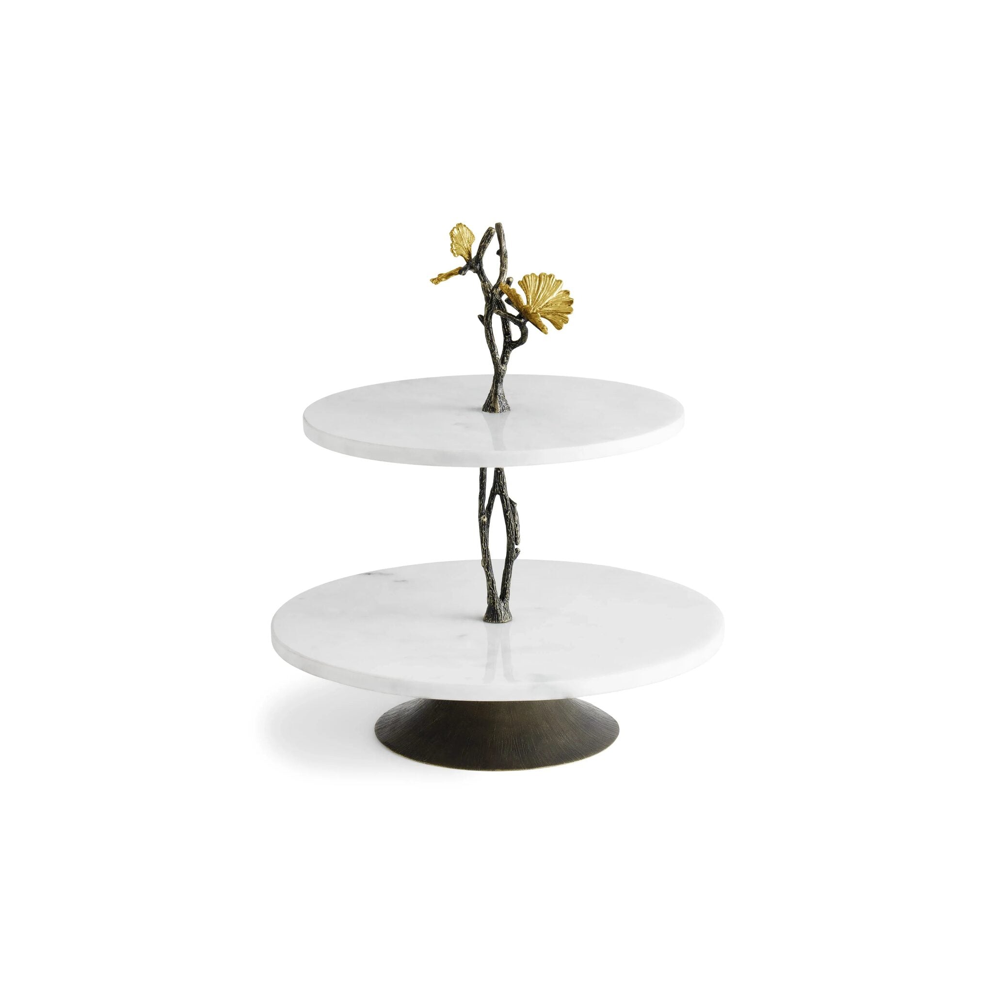 Michael Aram Butterfly Ginkgo Small Marble Etagere Cake Stand