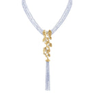Michael Aram Butterfly Ginkgo Tassel Necklace with Chalcedony and Diamonds