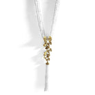 Michael Aram Butterfly Ginkgo Tassel Necklace with Moonstone and Diamonds
