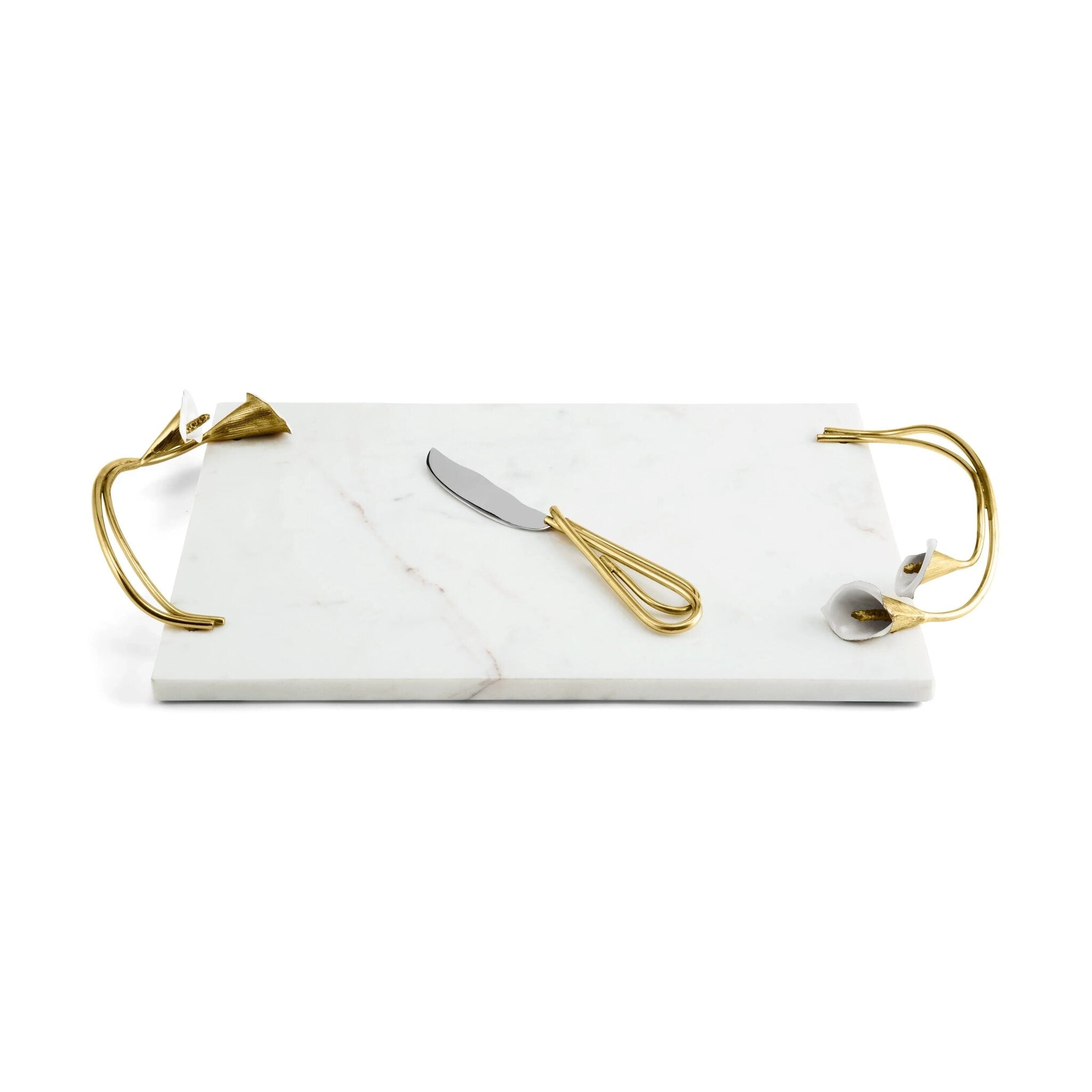 Michael Aram Calla Lily Cheese Board with Knife Cheese Plate