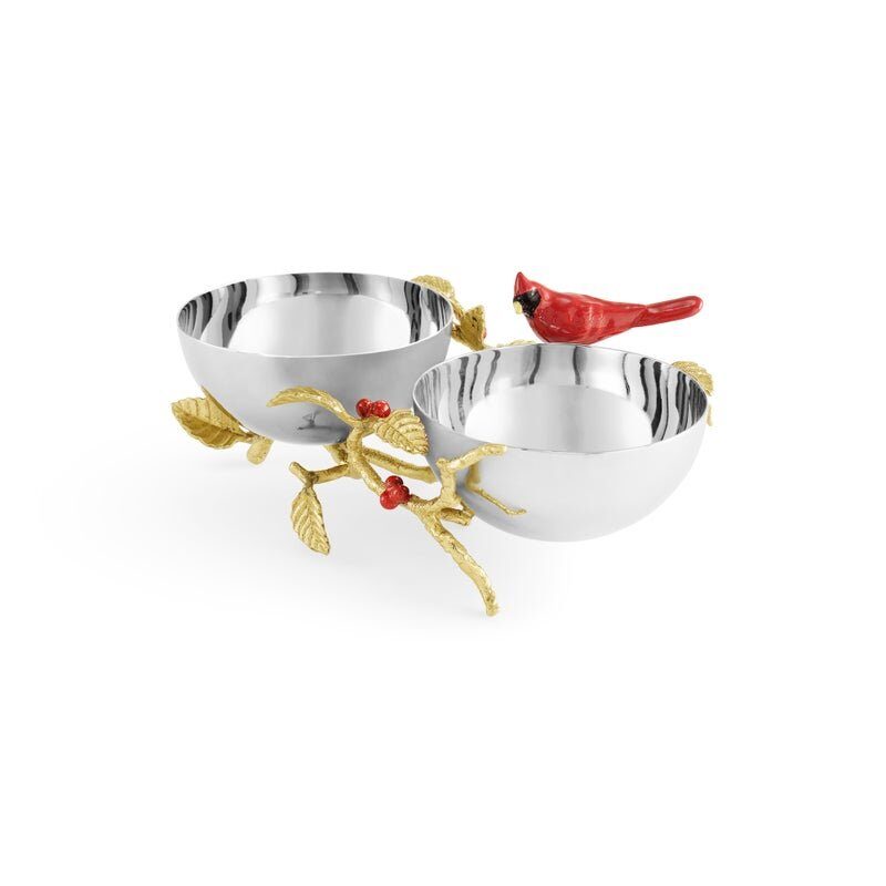 Michael Aram Cardinal Double Bowl