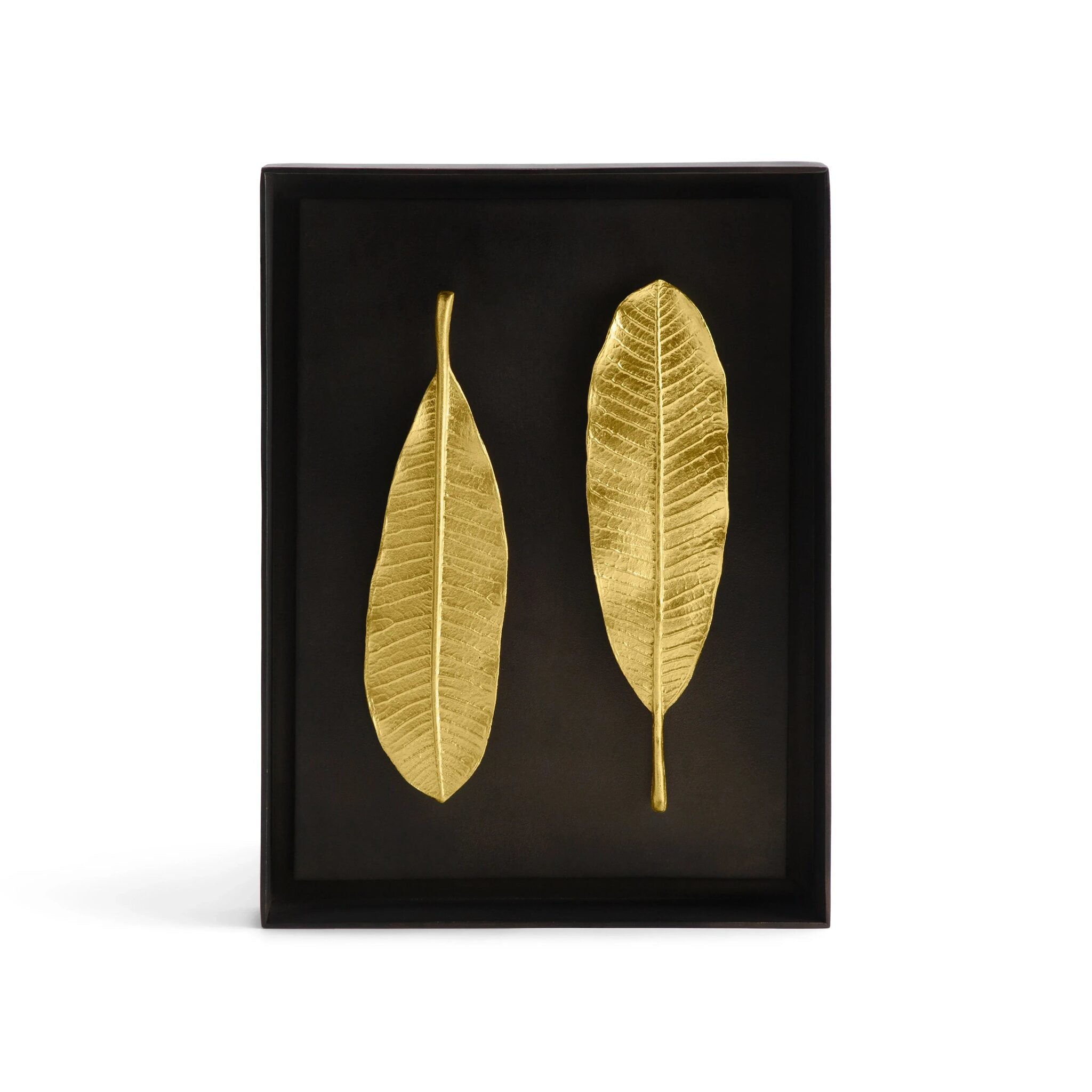 Michael Aram Champa Leaf Shadow Box Wall Sculpture — Silver