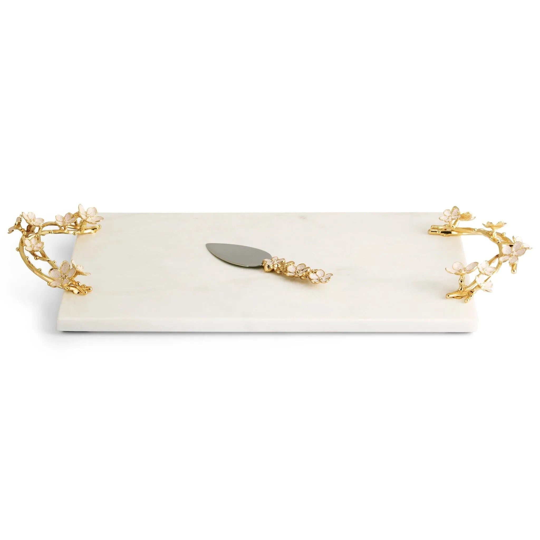 Michael Aram Cherry Blossom Cheese Board with Spreader Cheese Plate