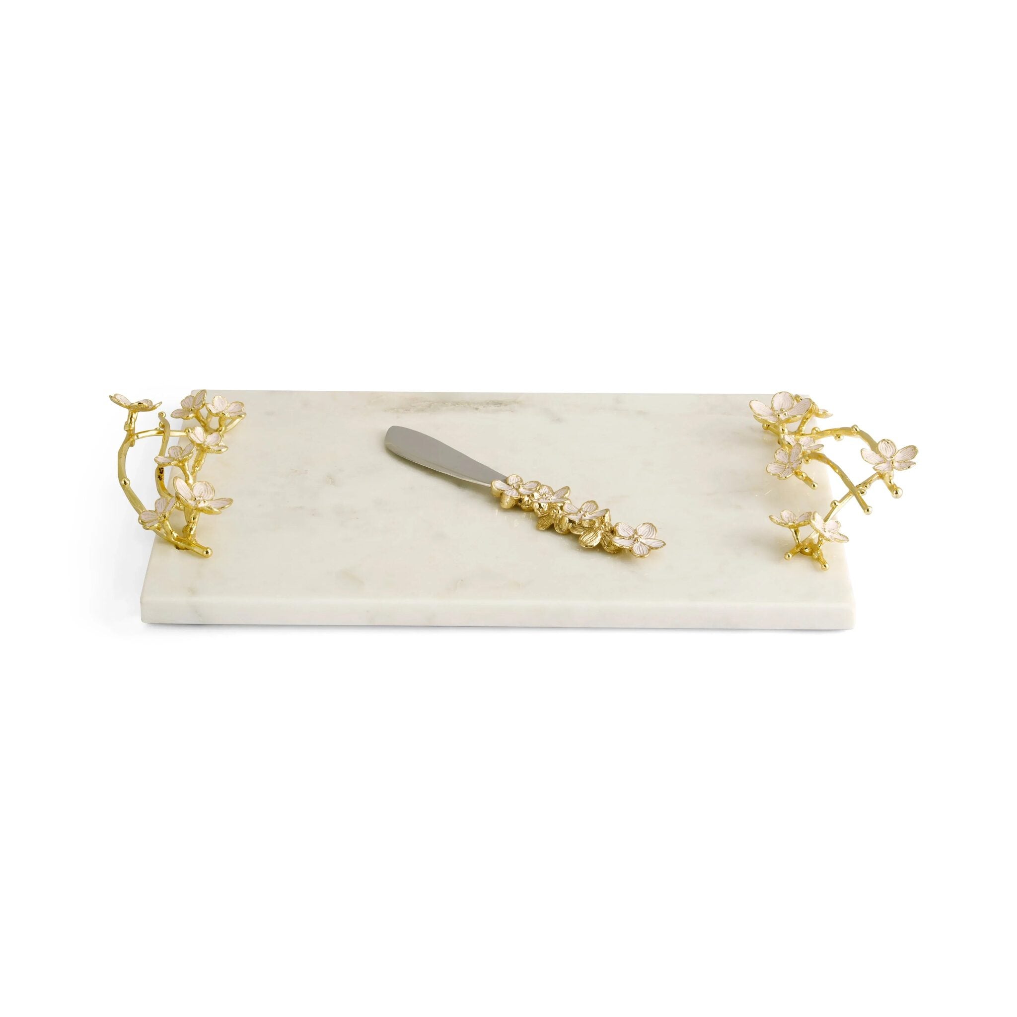 Michael Aram Cherry Blossom Small Cheese Board with Spreader Cheese Plate
