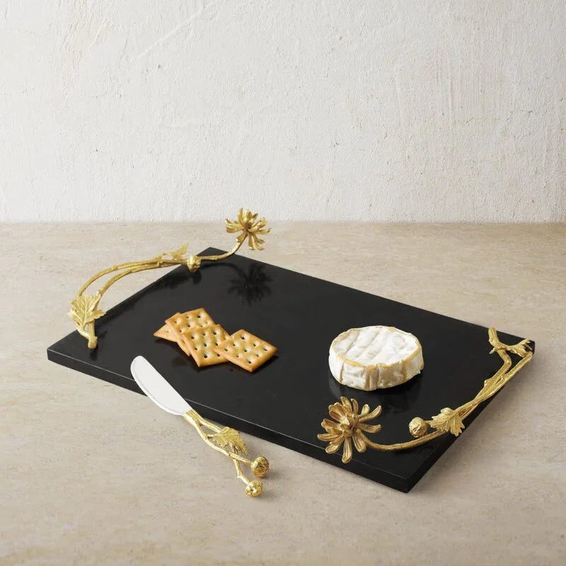 Michael Aram Dahlia Cheese Board with Knife Cheese Plate, alternate view