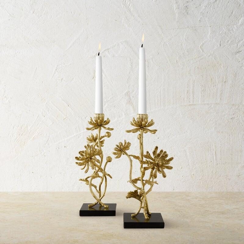 Michael Aram Dahlia Tall Candleholders S/2, alternate view