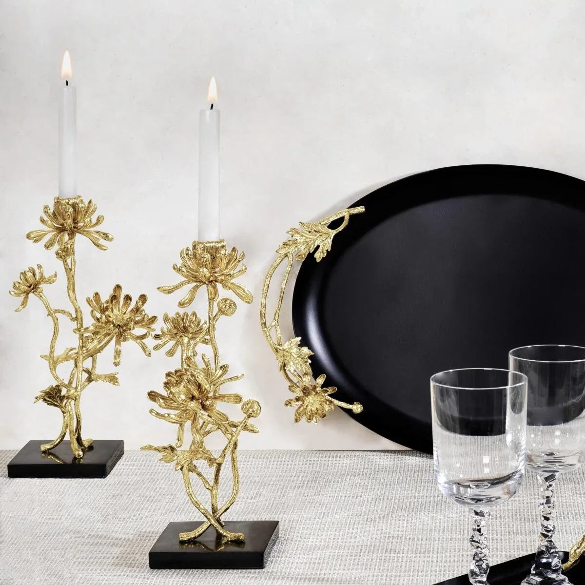Michael Aram Dahlia Tall Candleholders S/2, alternate view