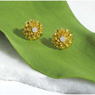 Michael Aram Dandelion Flower Earrings with Diamonds, alternate view