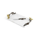 Michael Aram Dogwood Small Cheeseboard and Knife Cheese Plate, alternate view
