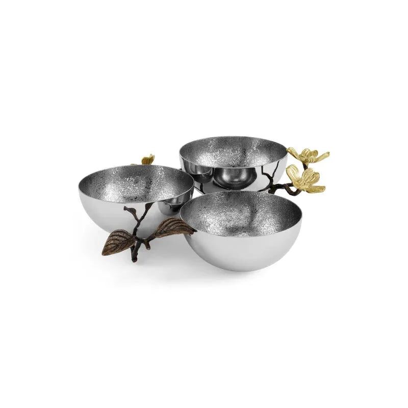 Michael Aram Dogwood Triple Bowl, alternate view