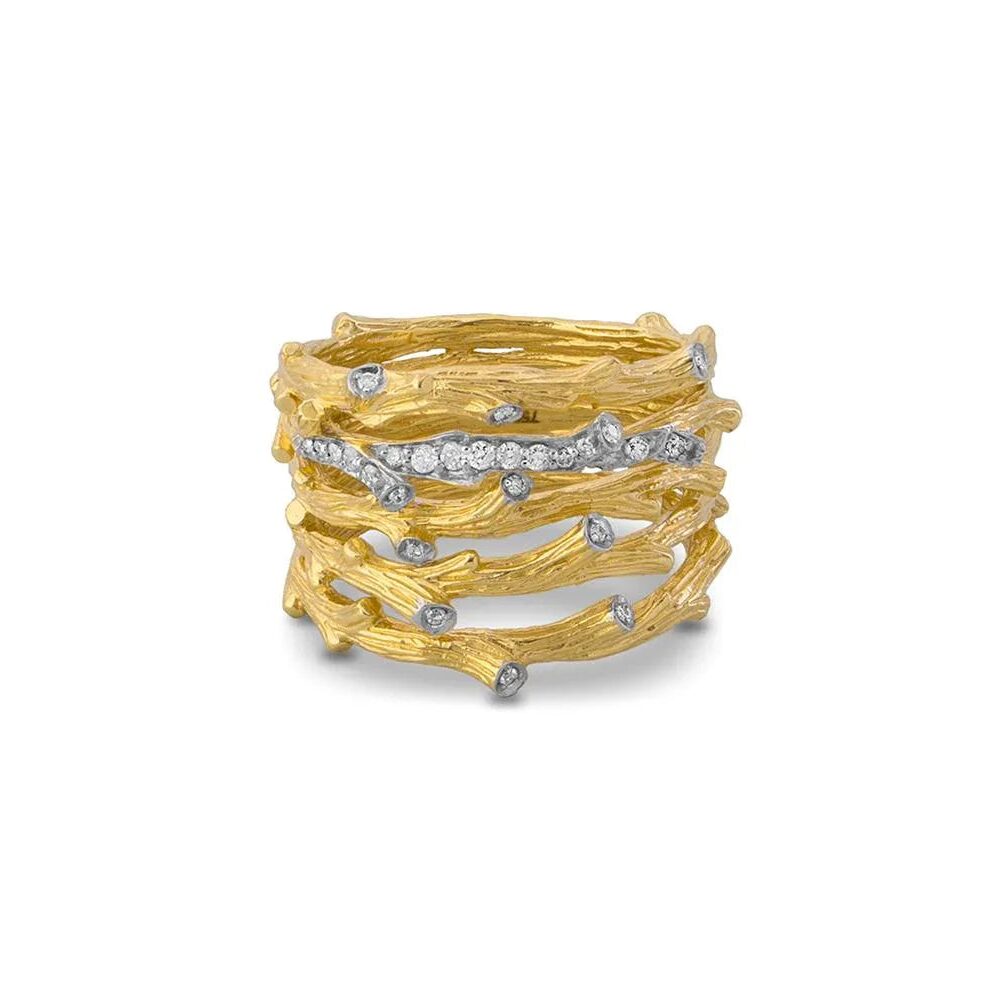 Michael Aram Enchanted Forest Multi Row Ring with Diamonds, alternate view
