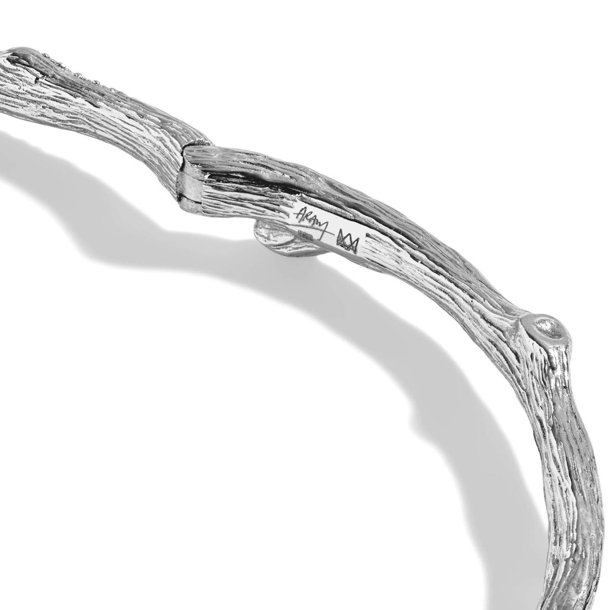 Michael Aram Enchanted Forest Pave Bangle Bracelet with Diamonds - Silver, alternate view