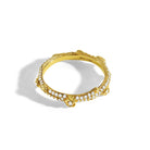 Michael Aram Enchanted Forest Pave Stack Ring with Diamonds - Gold, alternate view