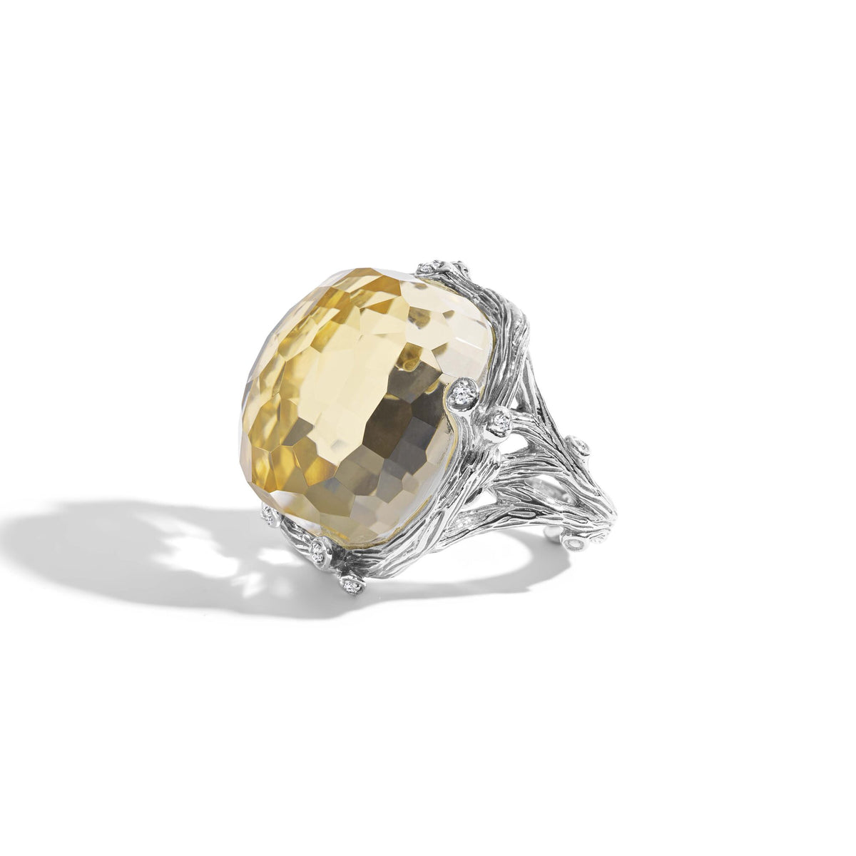 Michael Aram Enchanted Forest Ring with Gold Doublet and Diamonds - 21mm, alternate view