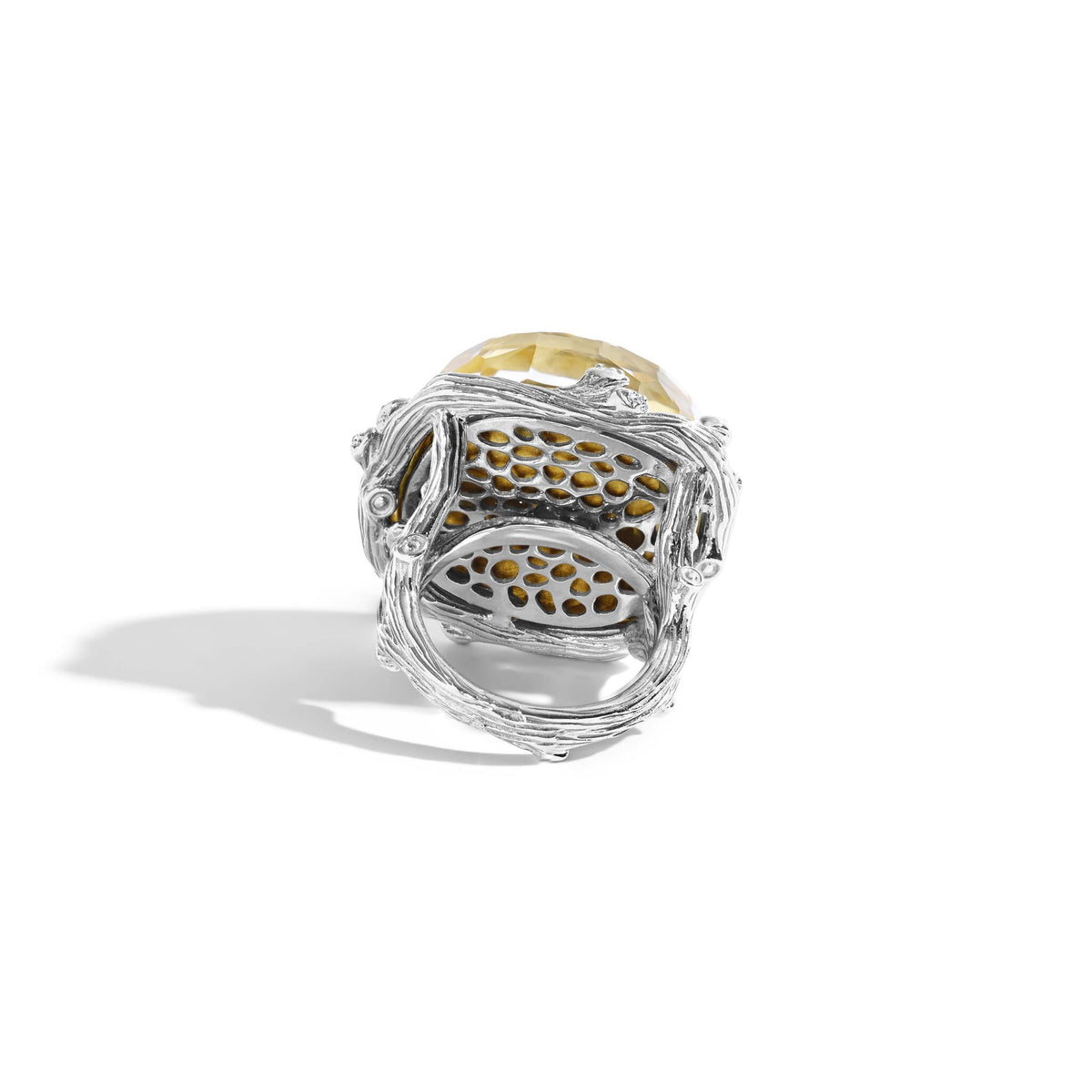 Michael Aram Enchanted Forest Ring with Gold Doublet and Diamonds - 21mm, alternate view