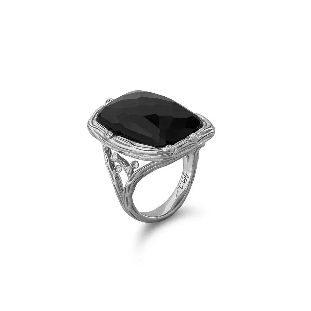 Michael Aram Enchanted Forest Ring with Hematite Doublet and Diamonds — 7