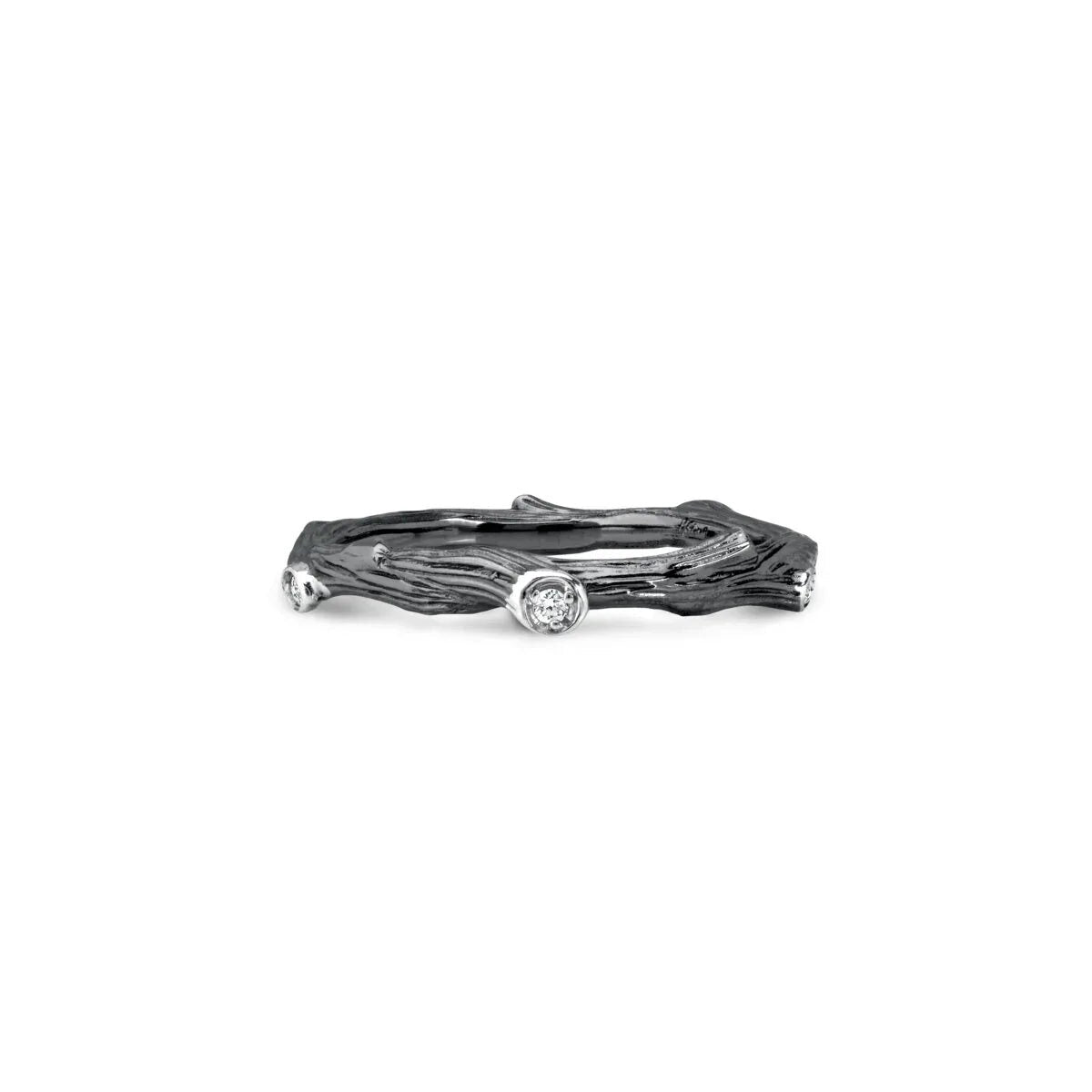 Michael Aram Enchanted Forest Stack Ring with Diamonds - White Diamonds — 8