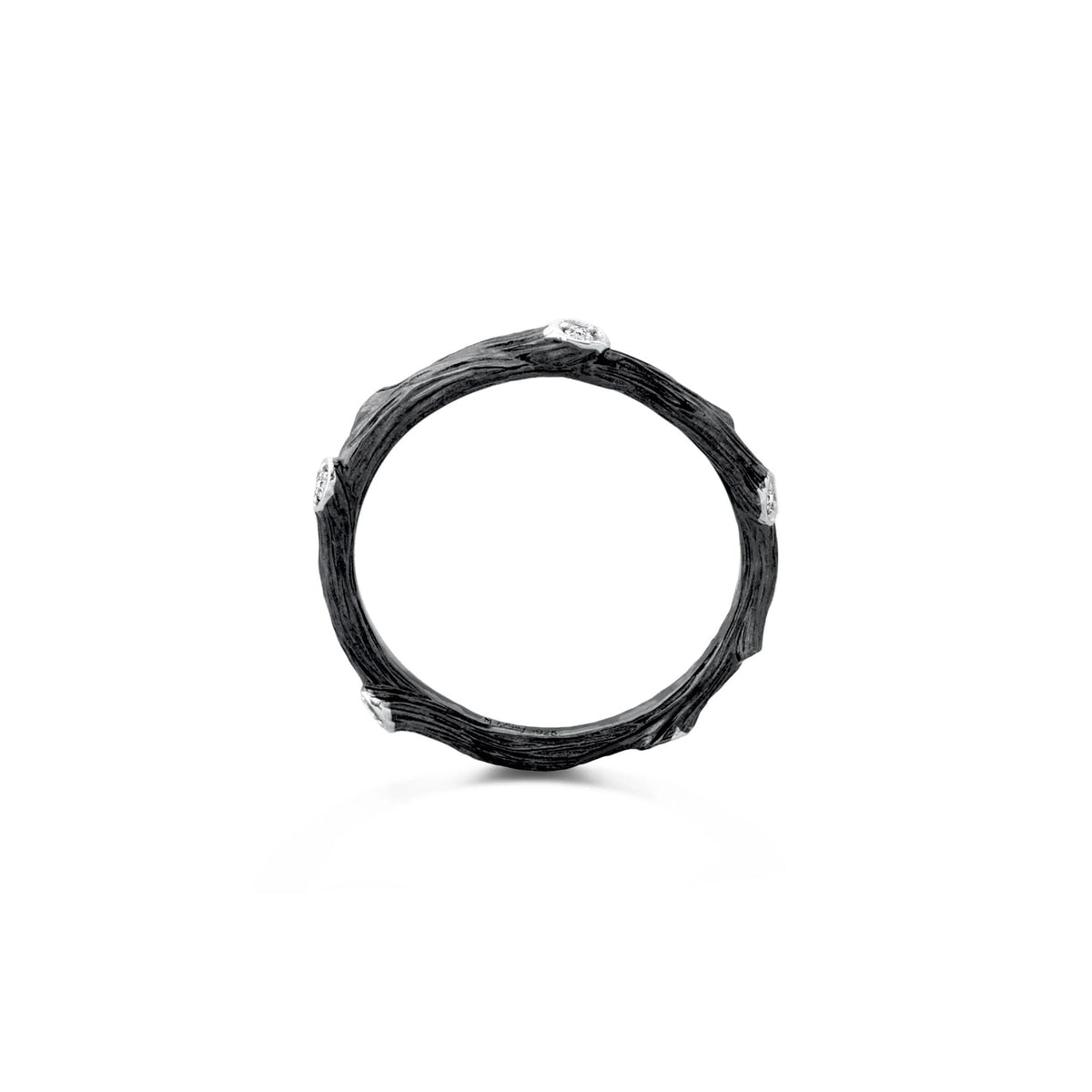 Michael Aram Enchanted Forest Stack Ring with Diamonds - White Diamonds, alternate view