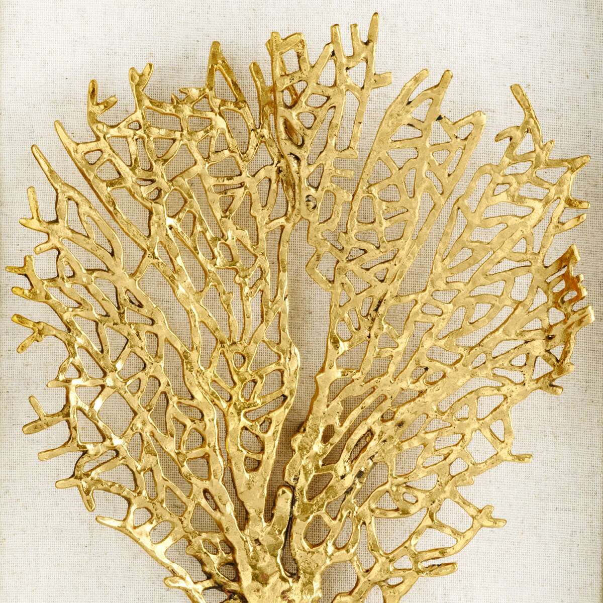 Michael Aram Fan Coral Fabric Shadow Box Wall Sculpture, alternate view