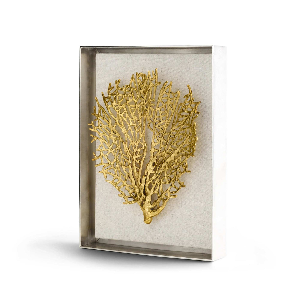 Michael Aram Fan Coral Fabric Shadow Box Wall Sculpture, alternate view