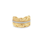 Michael Aram Feather Cuff Ring with Diamonds Women's Fine Cuff Bracelet — 7