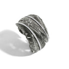 Michael Aram Feather Cuff with Diamonds - Black Rhodium Double Women's Fine Cuff Bracelet