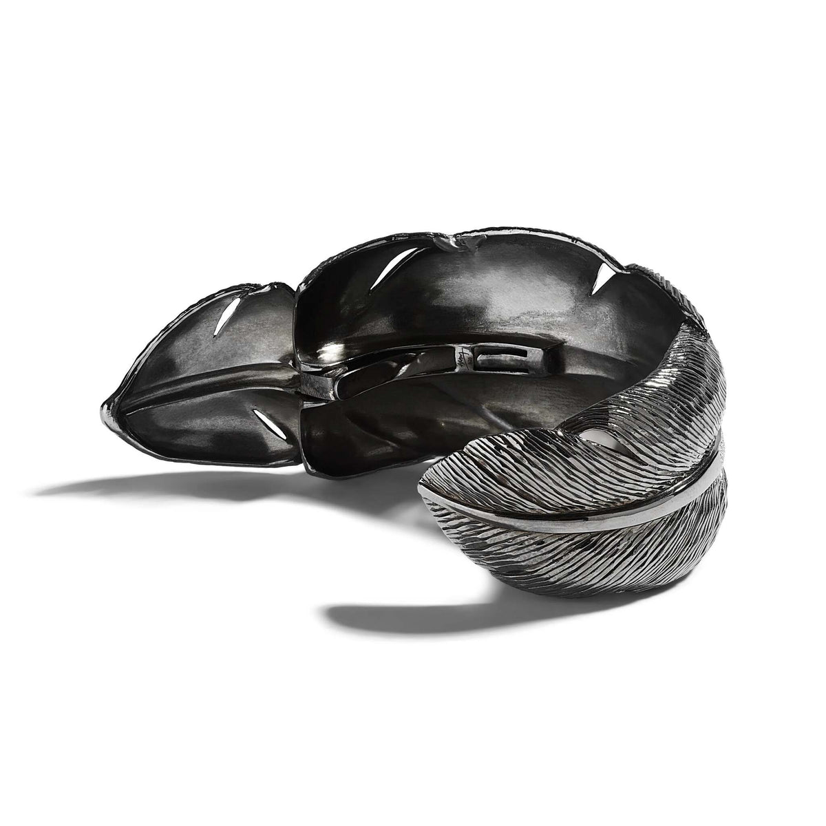 Michael Aram Feather Cuff with Diamonds - Black Rhodium Women's Fine Cuff Bracelet, alternate view