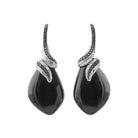 Michael Aram Feather Earrings with Black Onyx and Diamonds