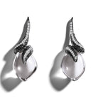Michael Aram Feather Earrings with Crystal and Diamonds