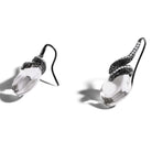 Michael Aram Feather Earrings with Crystal and Diamonds, alternate view