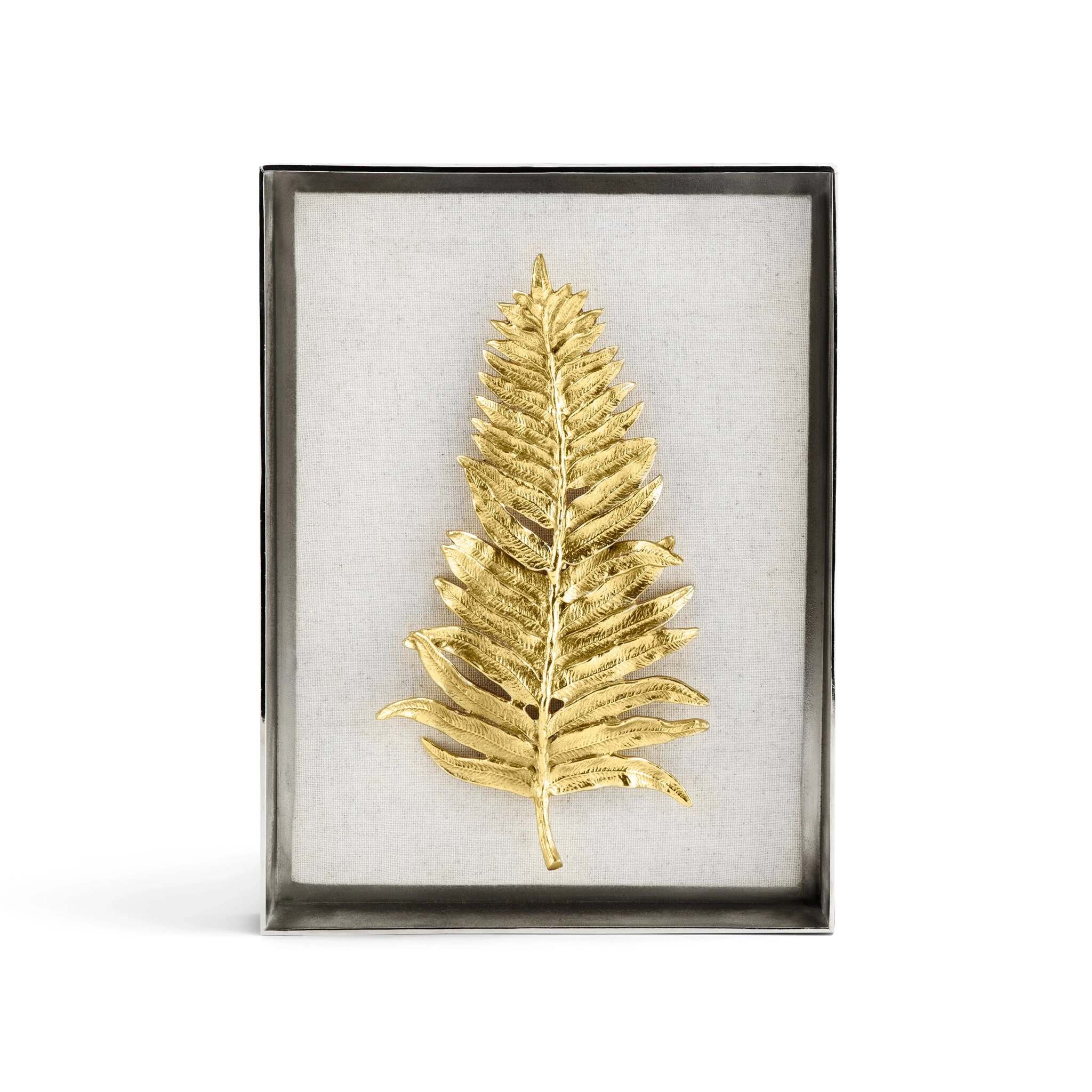 Michael Aram Fern Fabric Shadow Box Wall Sculpture