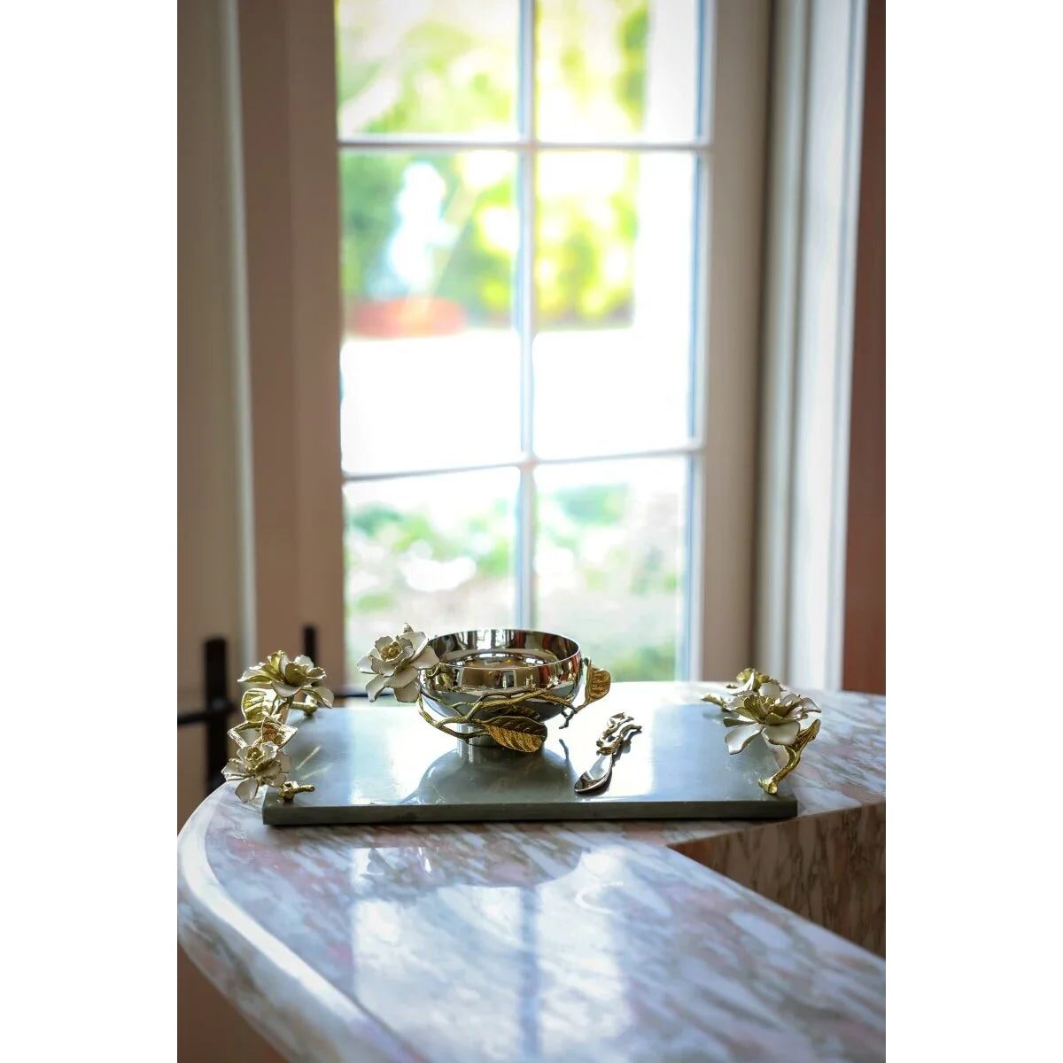 Michael Aram Gardenia Cheeseboard with Knife Cheese Plate, alternate view