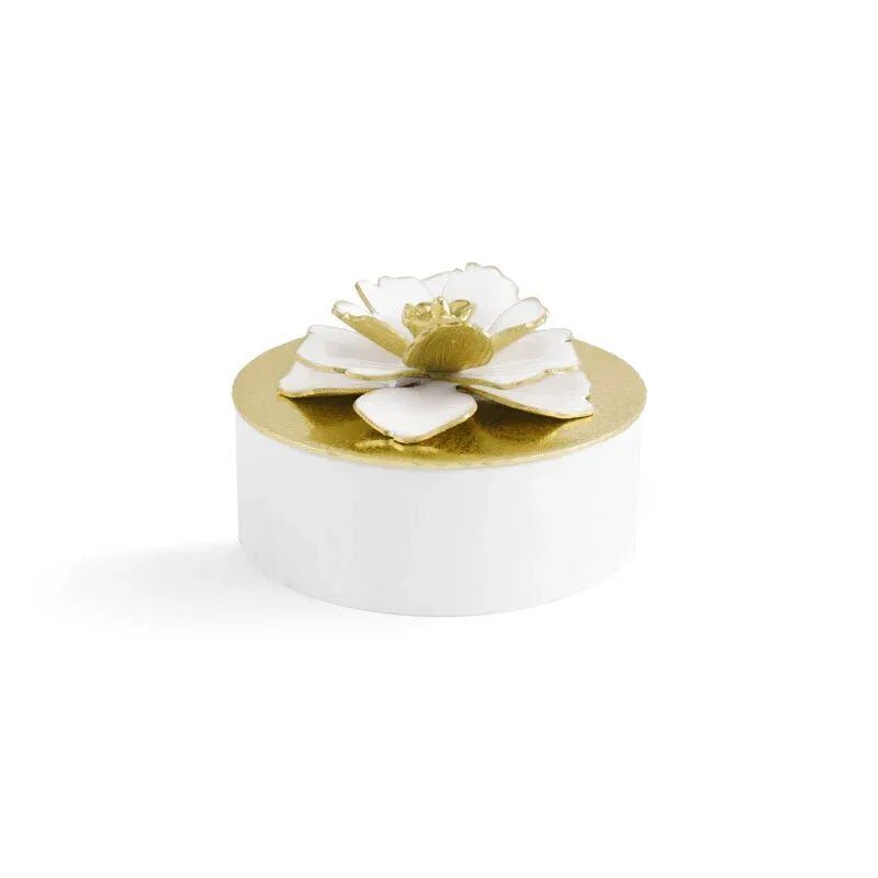 Michael Aram Gardenia Lidded Small Box Decorative Tray