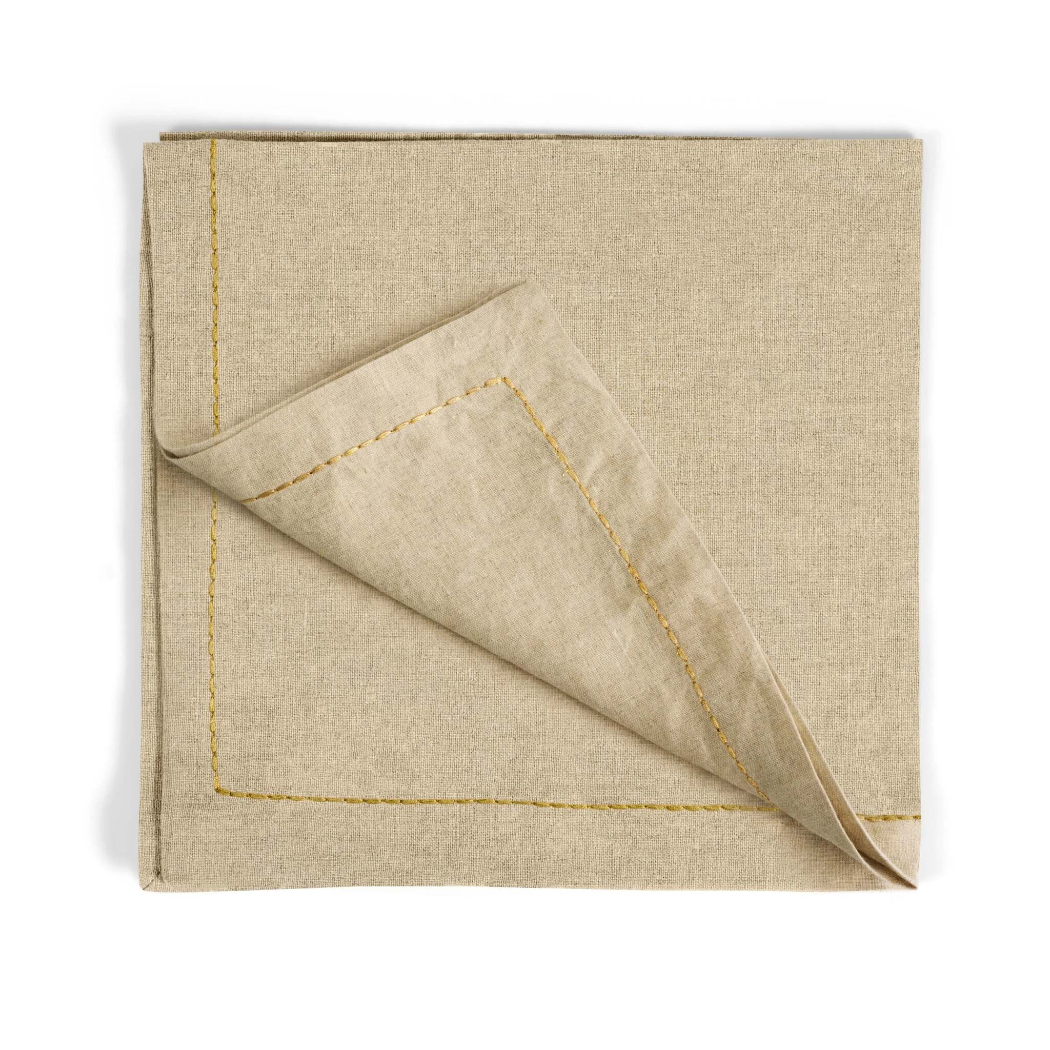 Michael Aram Gold Thread Saddlestitch Dinner Napkin Set