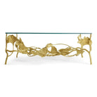 Michael Aram Golden Ginkgo Coffee Table, lifestyle view