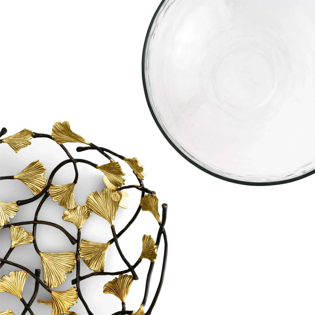 Michael Aram Golden Ginkgo Medium Glass Bowl, alternate view