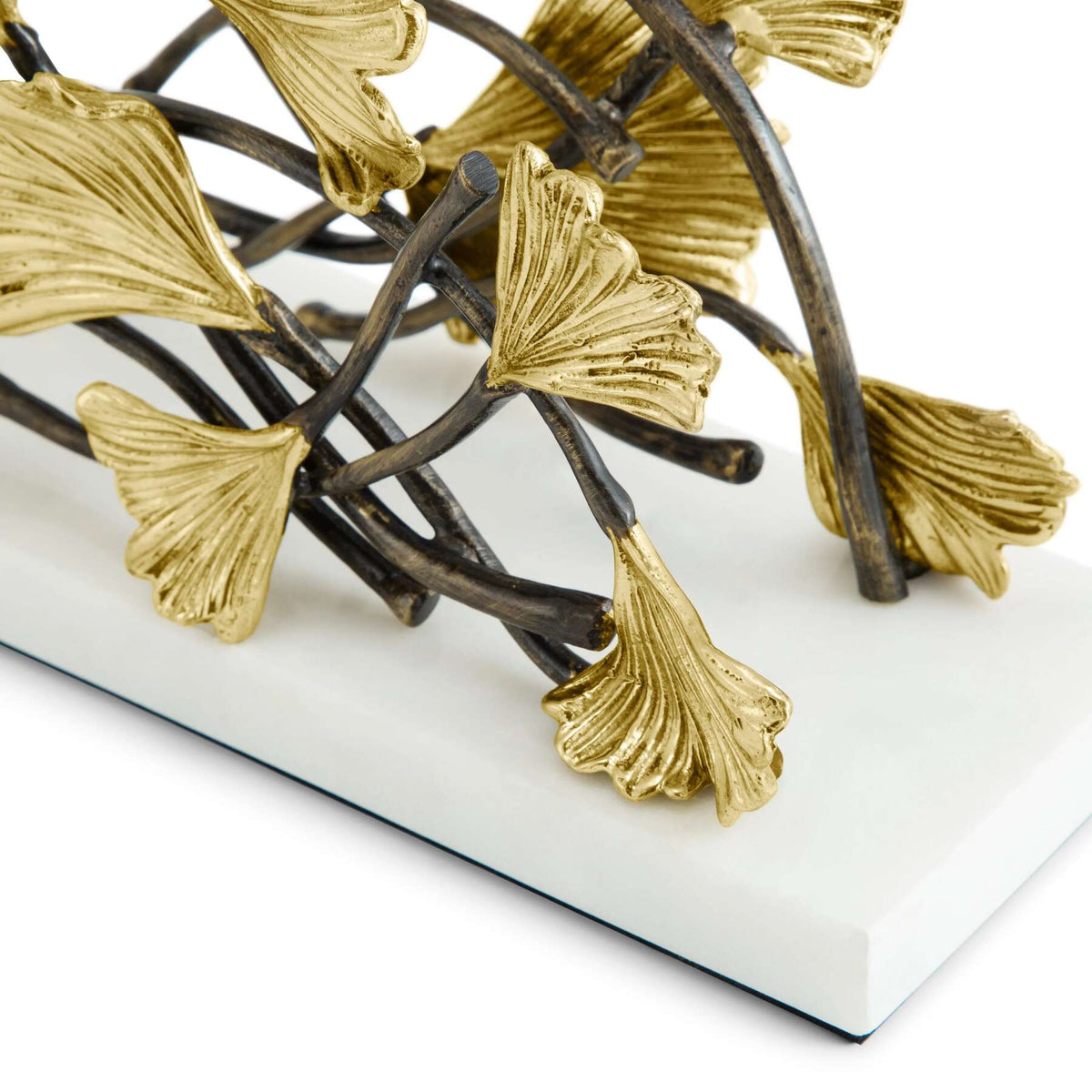 Michael Aram Golden Ginkgo Vertical Napkin Holder Commercial Paper Napkin Dispenser, alternate view