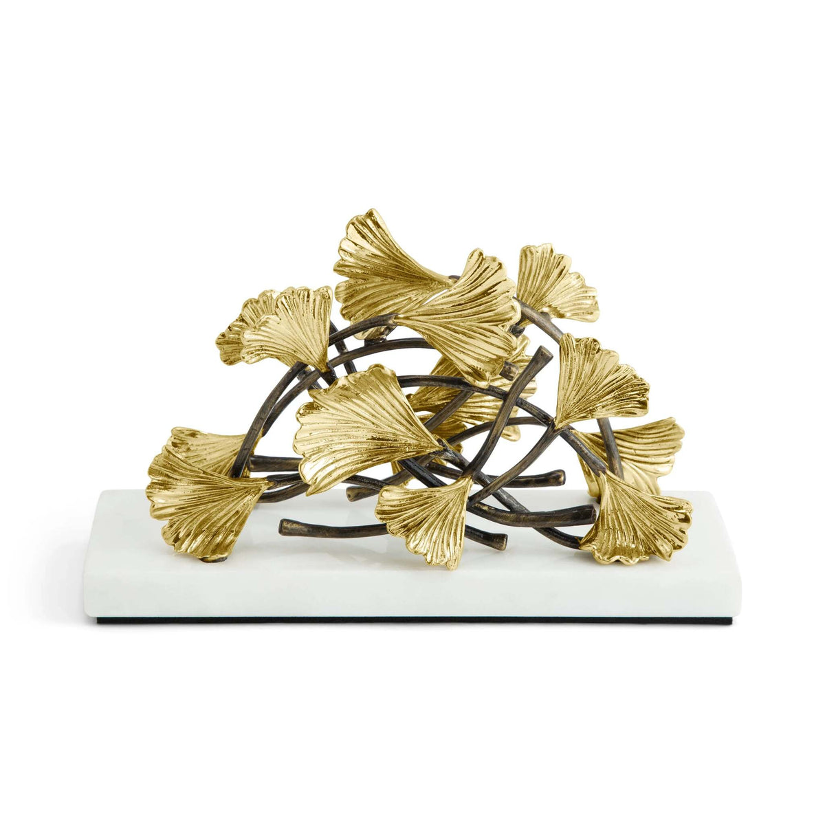 Michael Aram Golden Ginkgo Vertical Napkin Holder Commercial Paper Napkin Dispenser, alternate view