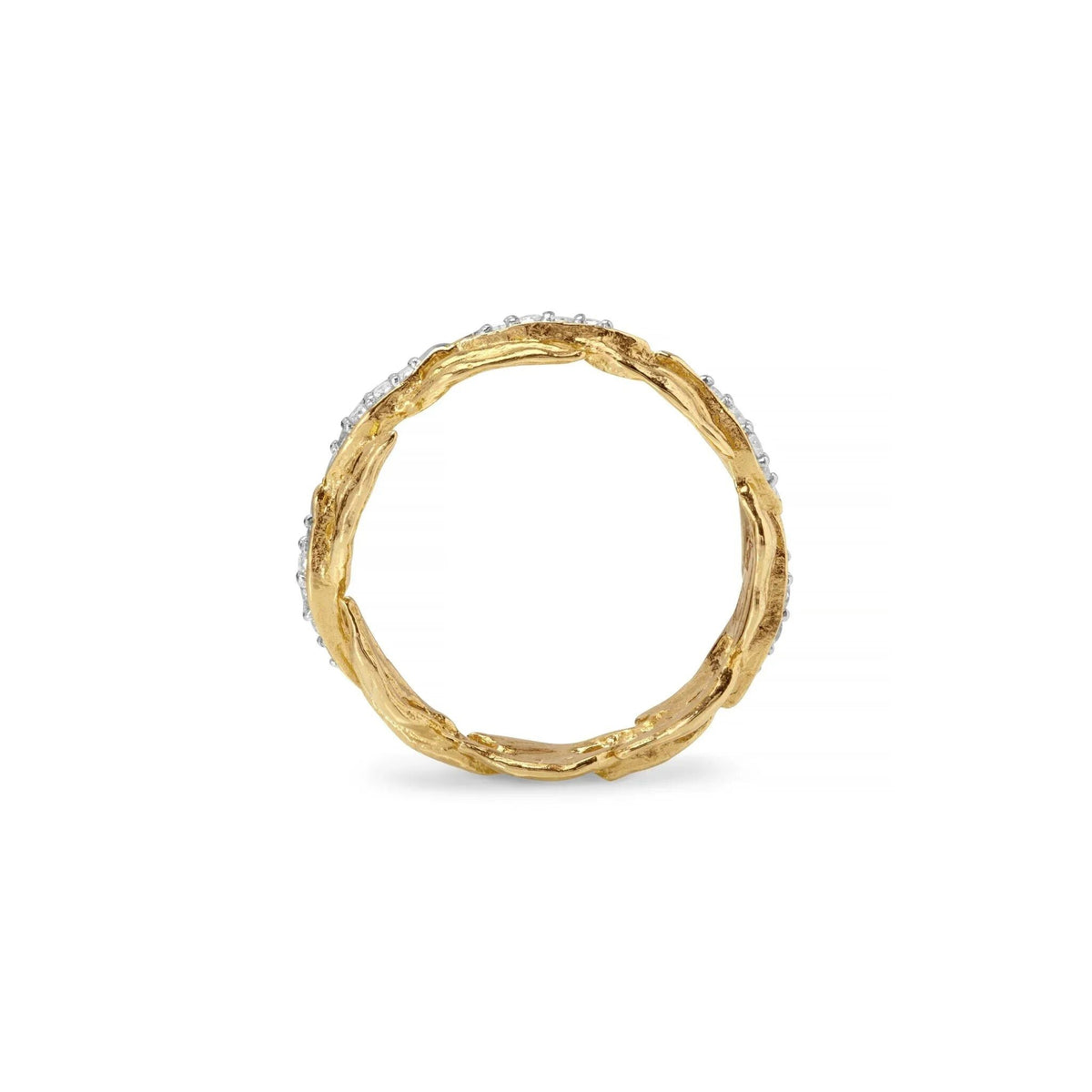 Michael Aram Laurel Ring with Diamonds - Yellow Gold, alternate view