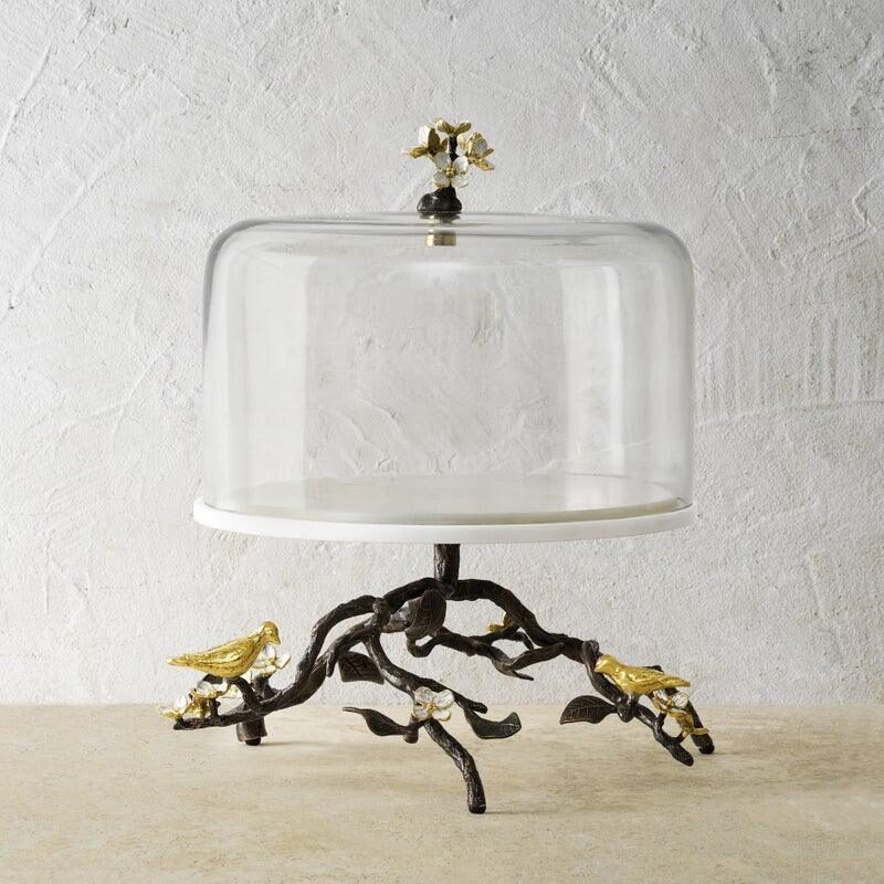 Michael Aram Lovebirds Cake Stand with Dome, alternate view