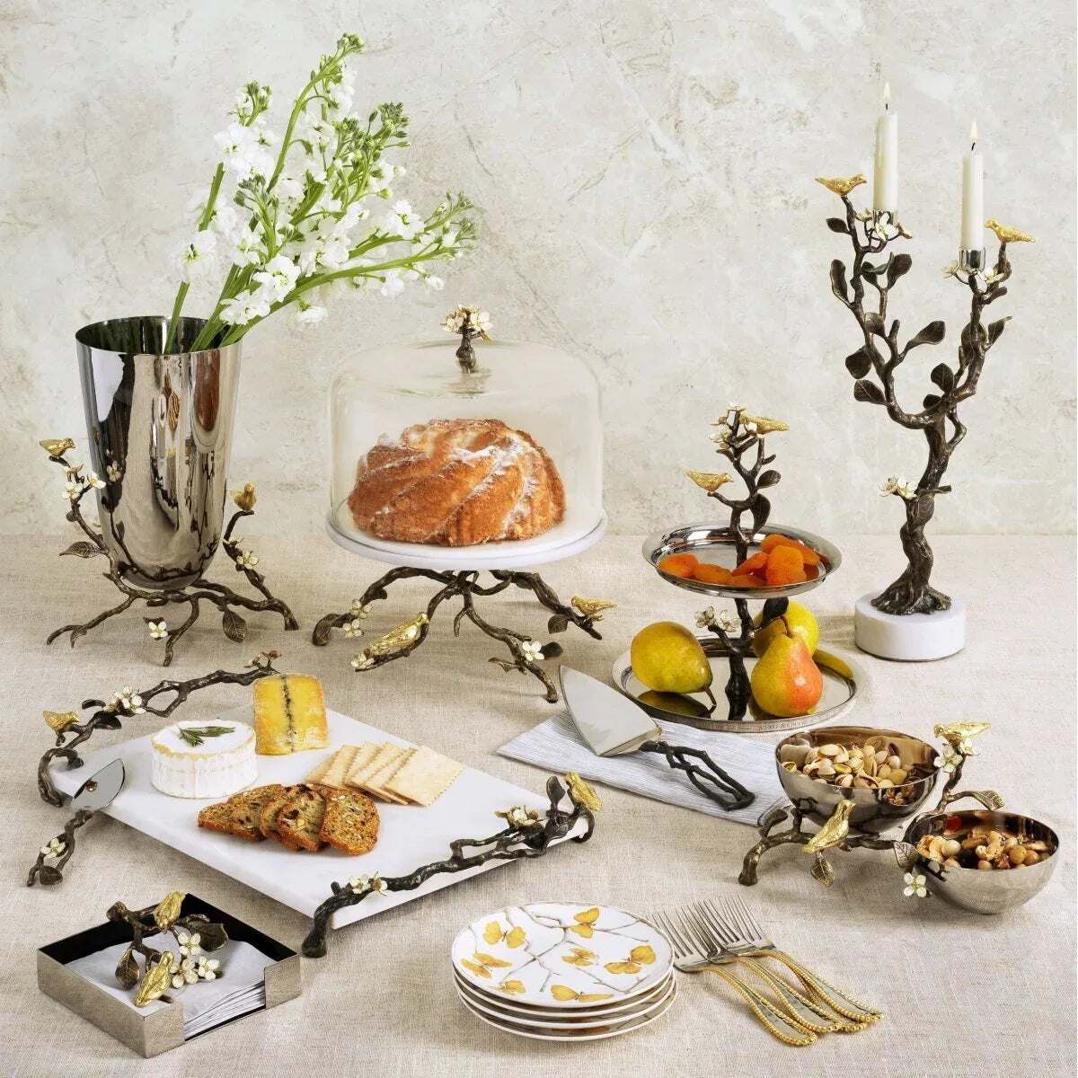 Michael Aram Lovebirds Candelabra, alternate view
