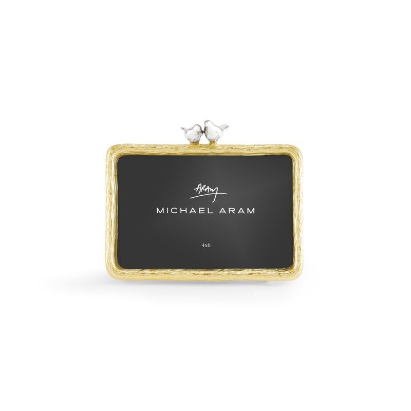 Michael Aram Lovebirds Silver & Gold 4x6 Frame