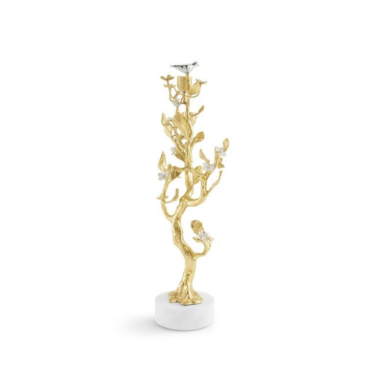 Michael Aram Lovebirds Silver & Gold Candelabra, view 4