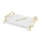 Michael Aram Lovebirds Silver & Gold Cheese Board with Knife, view 3