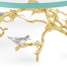 Michael Aram Lovebirds Silver & Gold Glass Cake Stand, view 4