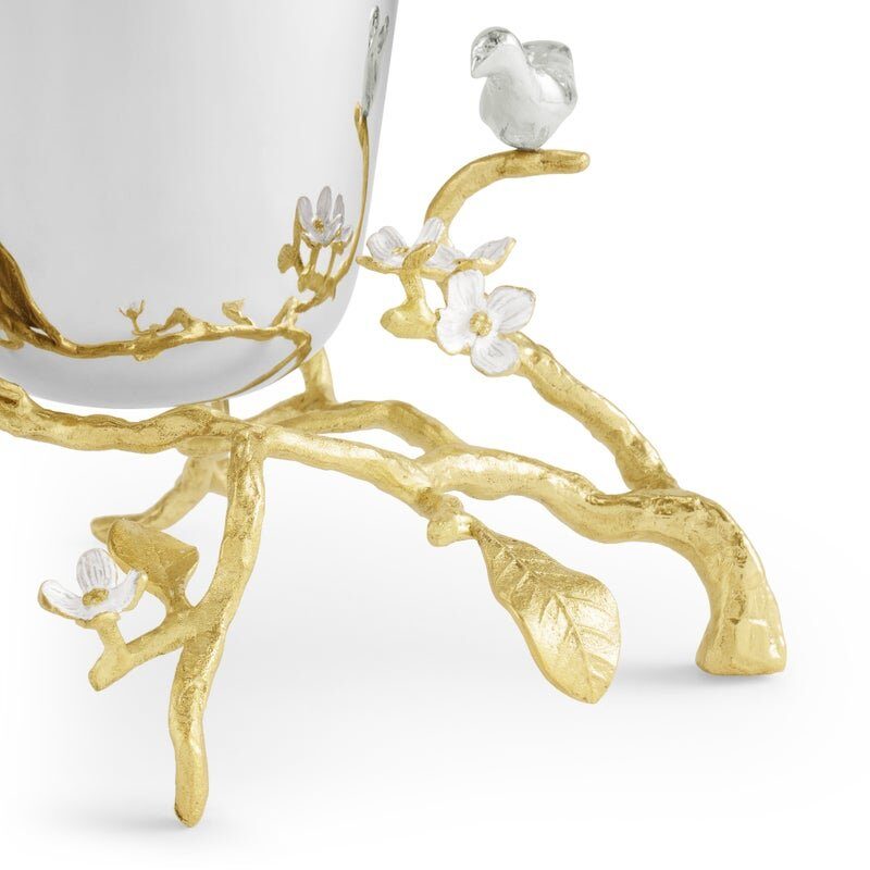 Michael Aram Lovebirds Silver & Gold Medium Vase, view 4